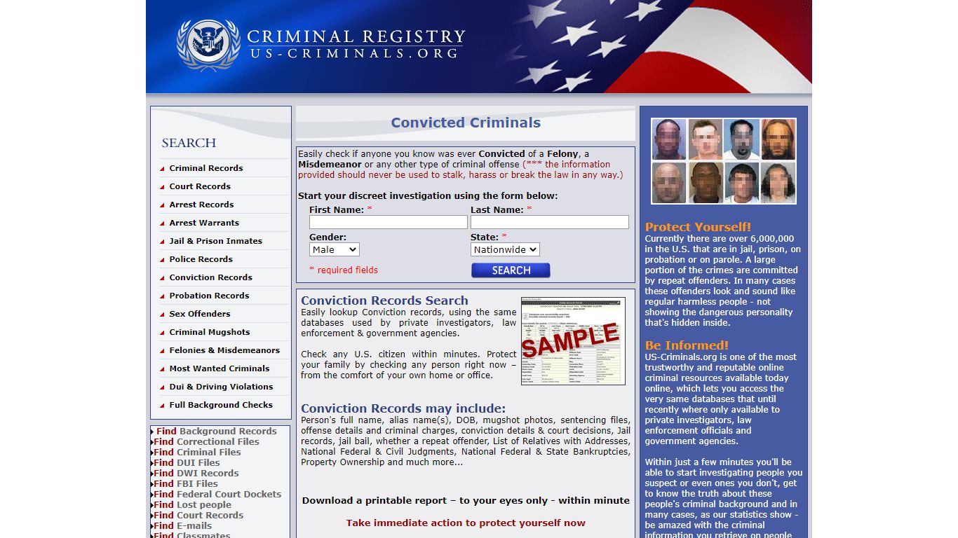 Conviction Records - US-Criminals.org